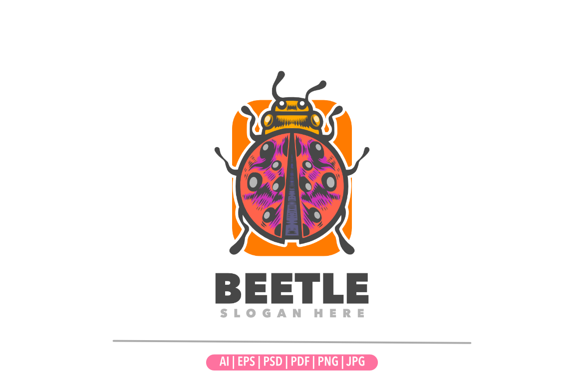 Beetle mascot design logo unique