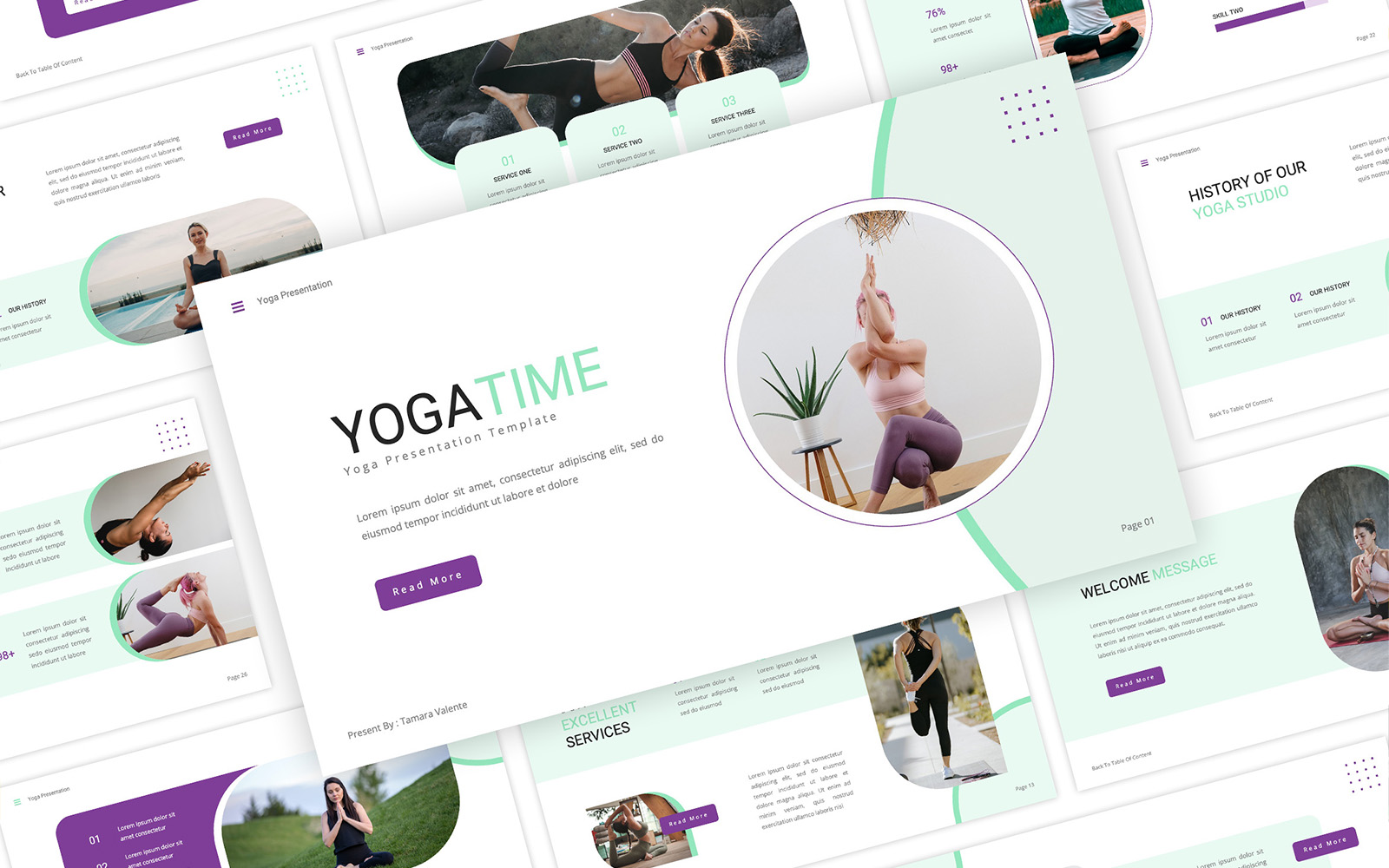 Yogatime - Yoga Google Slides Template