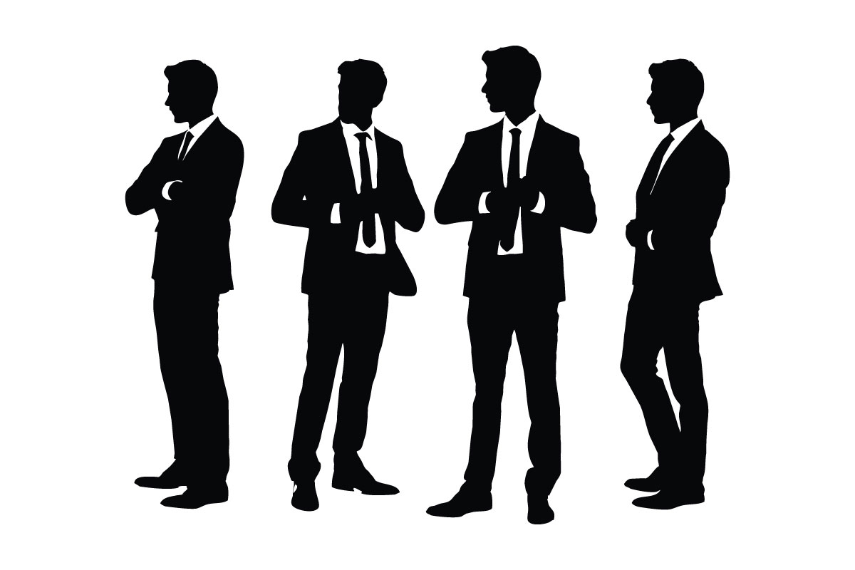 Lawyer man silhouette collection vector