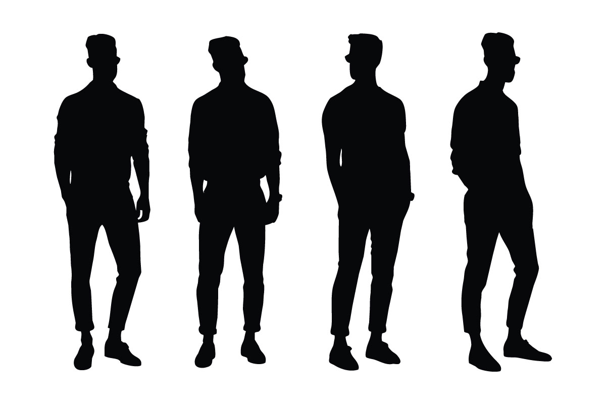 Male anonymous model standing vector