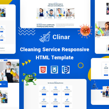 Clean Cleaner Responsive Website Templates 336918