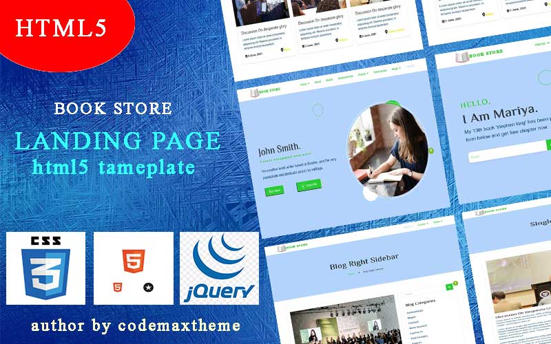 Book-store landing page html5 template