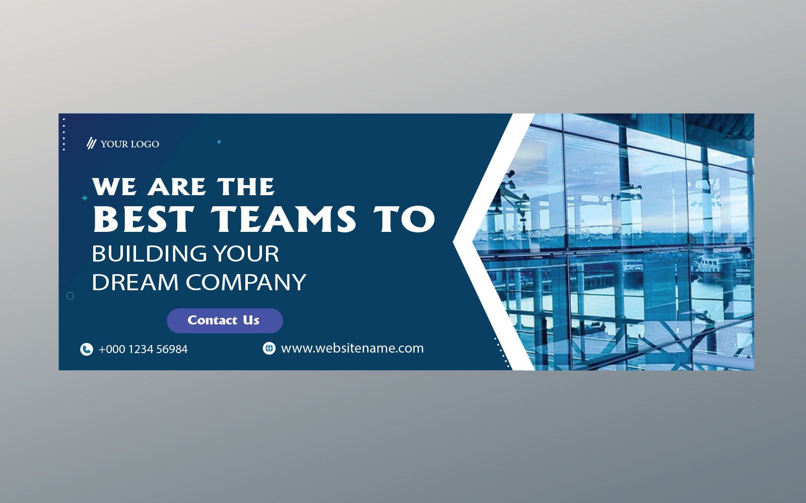 Facebook Cover Banner Design Template for Company Building