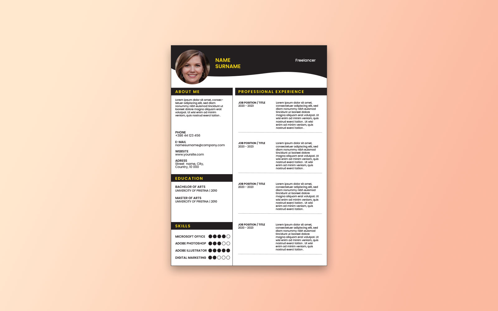 Professional Digital Resume Template