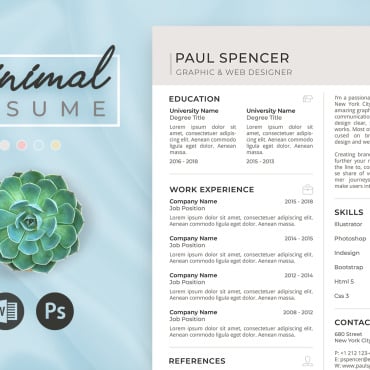 Curriculum Clean Resume Templates 336959