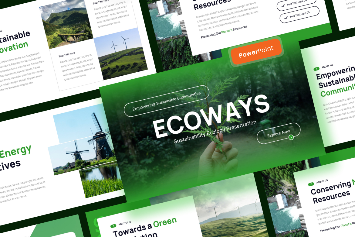 Sustainability Ecology PowerPoint Template