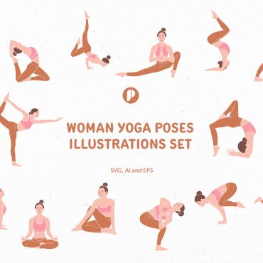 Yoga Poses Illustrations Templates 337003