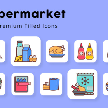 Groceries Fresh Icon Sets 337047