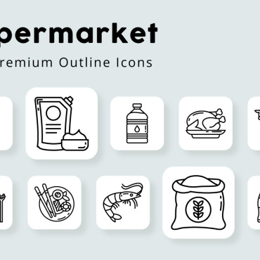 Groceries Fresh Icon Sets 337050