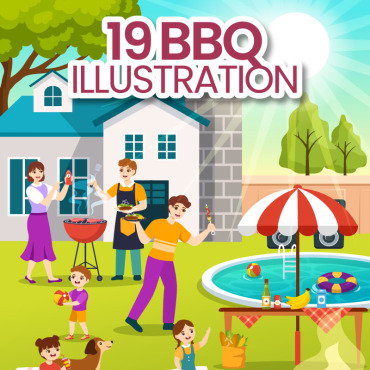 Bbq Barbecue Illustrations Templates 337151