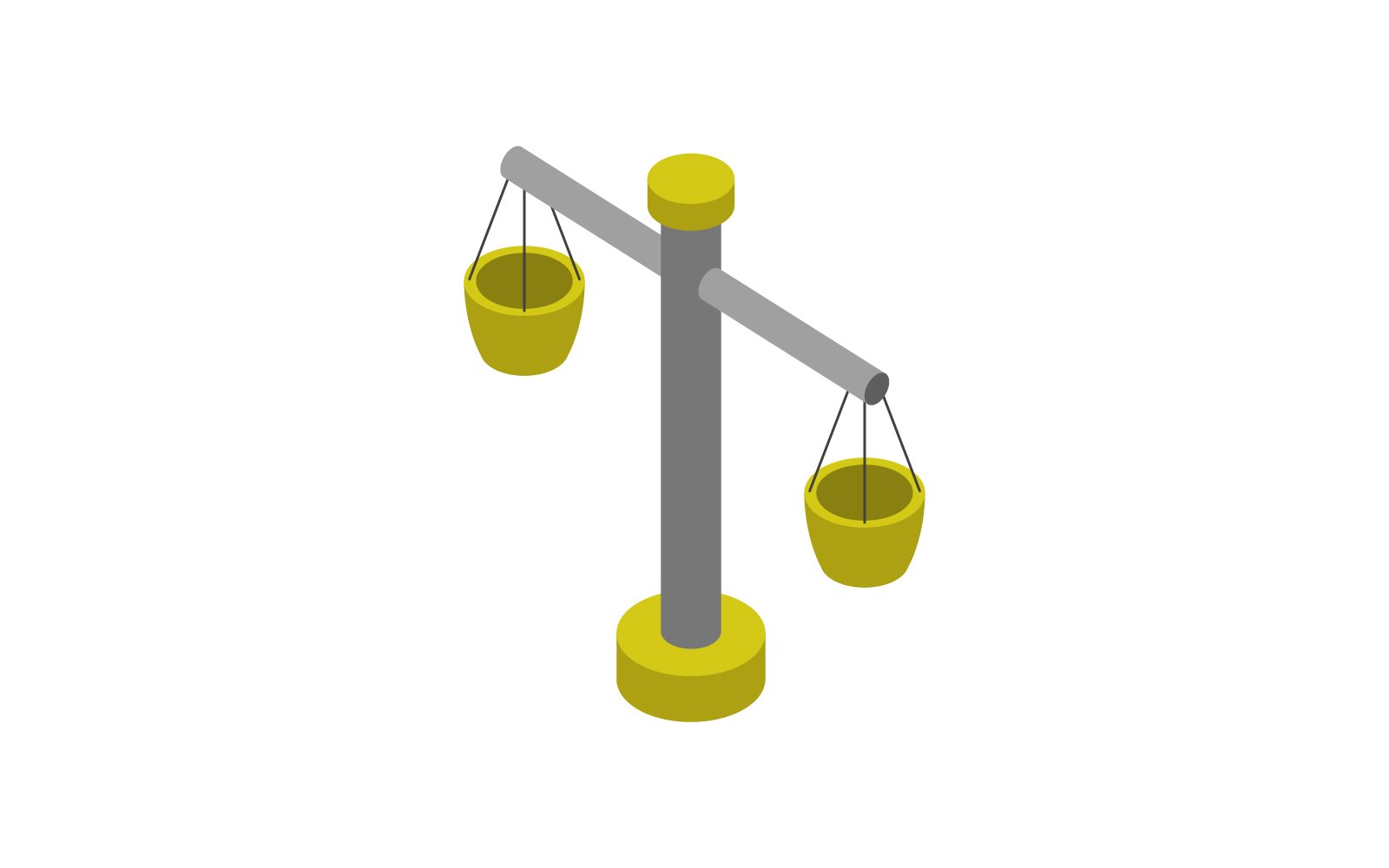 Isometric weight scale illustrated on background