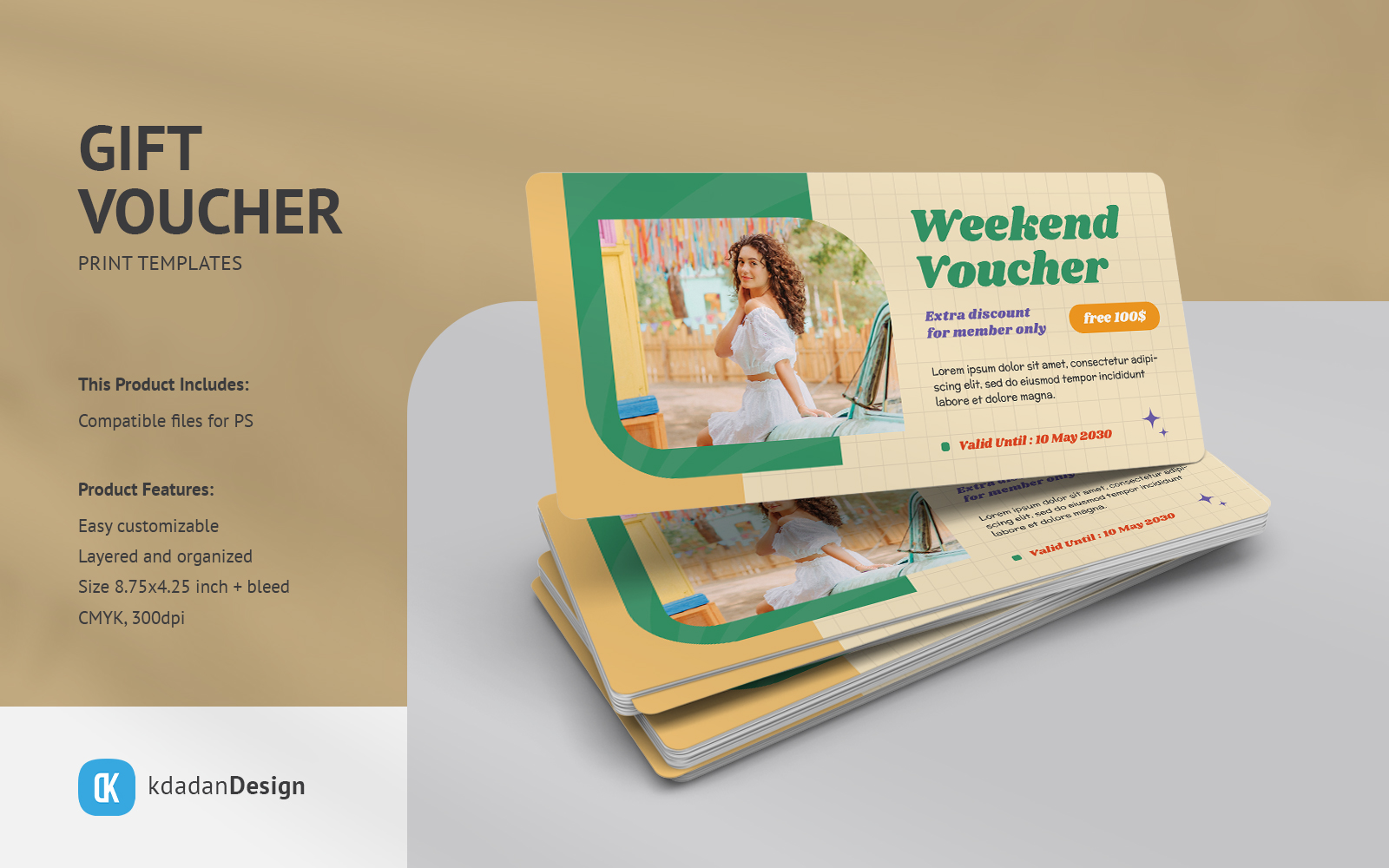 Gift Voucher PSD Templates Vol 096