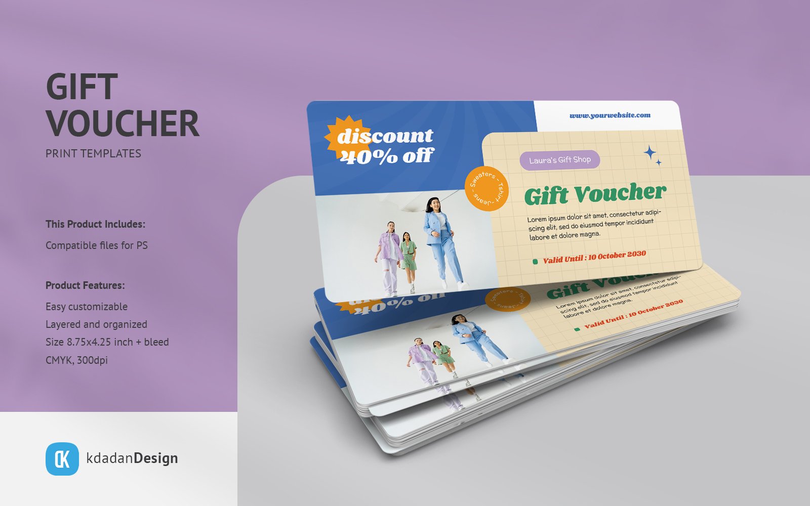 Gift Voucher PSD Templates Vol 097