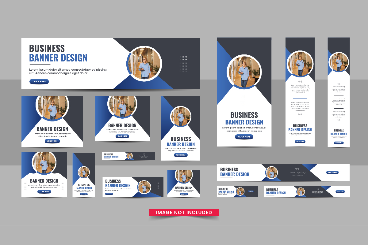 Modern Business Headline web banner or Vertical, horizontal and square web banner design template