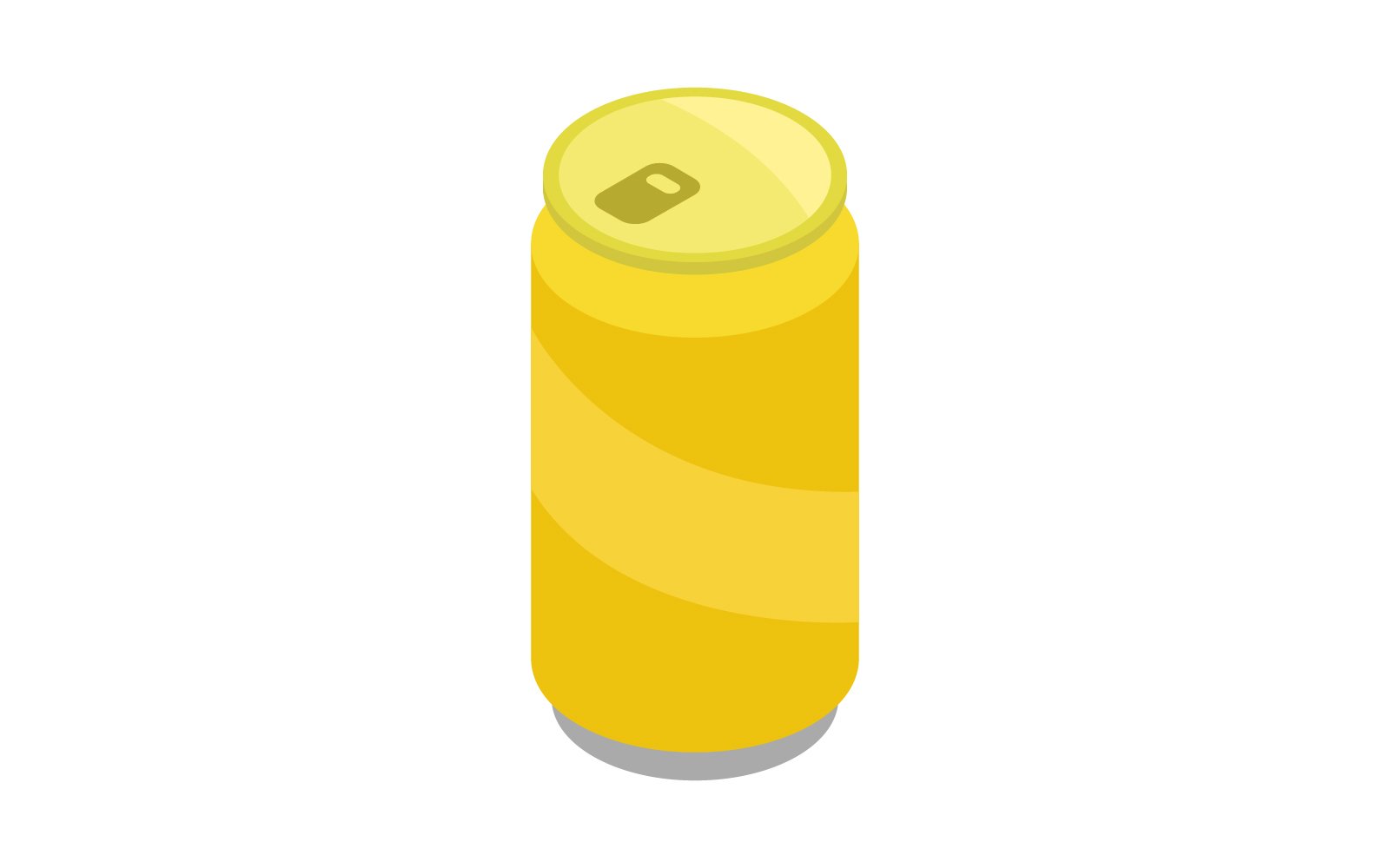 Isometric can on a white background