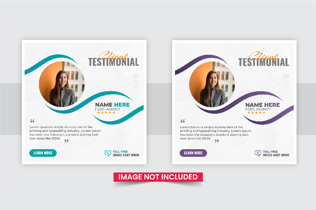 Customer feedback social media post template