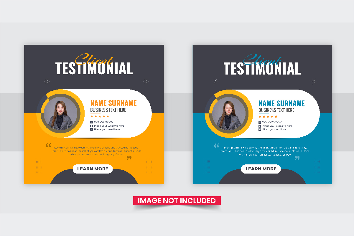 Customer feedback social media post design template