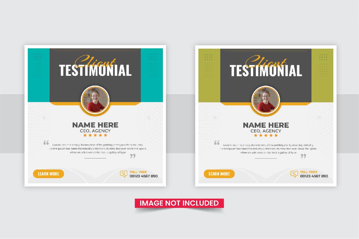 Customer feedback social media post template design