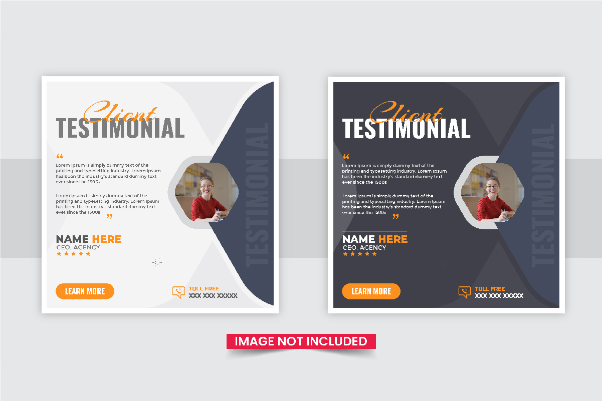 Customer feedback social media post design Layout