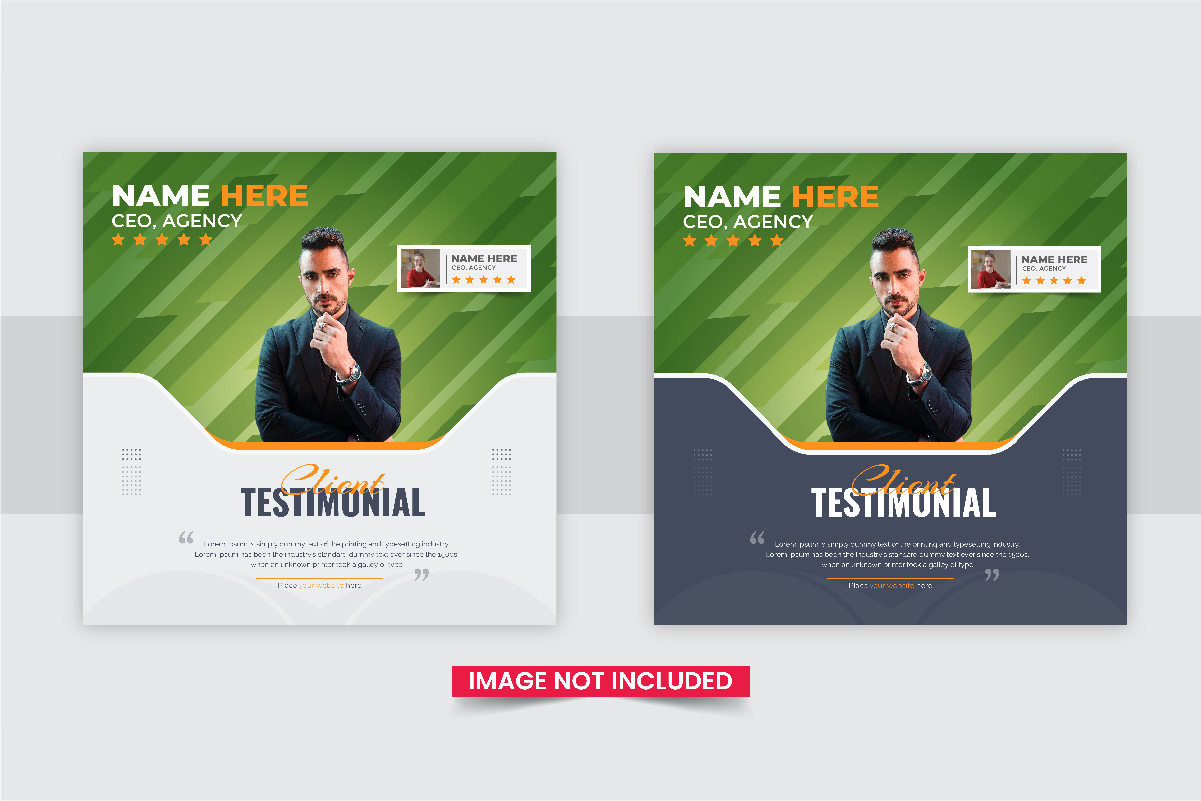 Customer feedback social media post template Layout