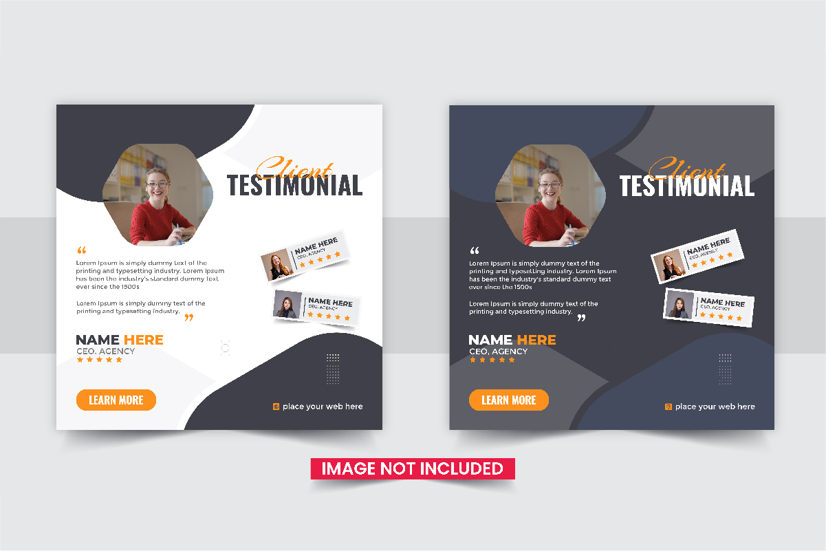 Customer feedback social media post design template Layout