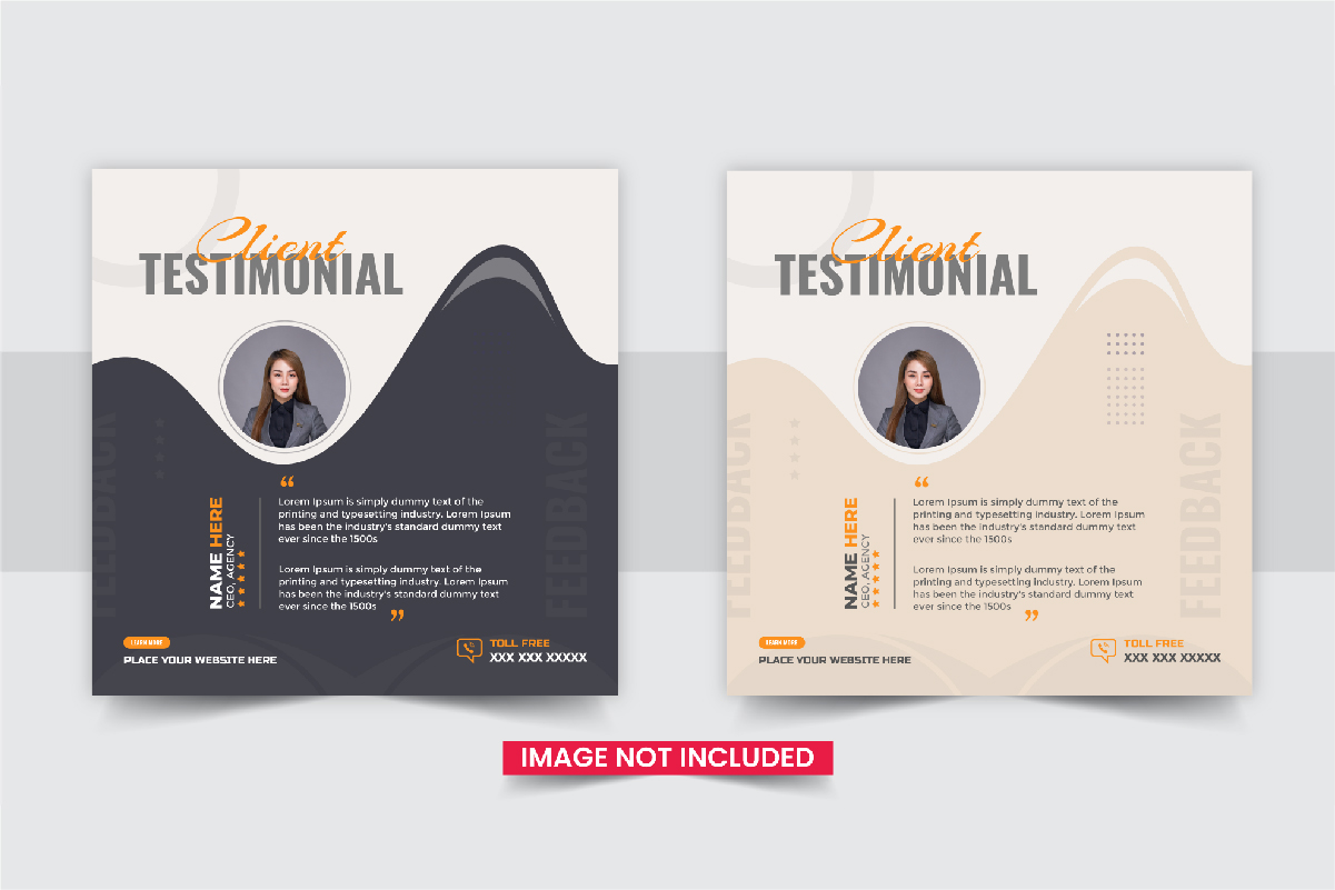 Customer feedback social media post template design Layout