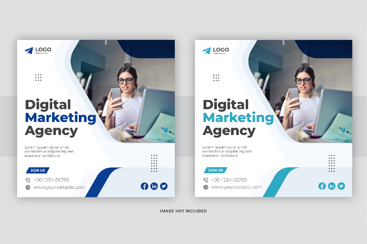 Digital marketing post design set