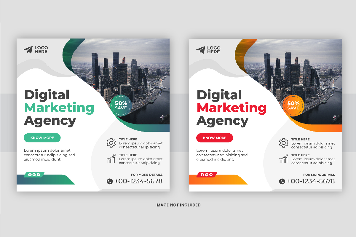 Digital marketing post design layout