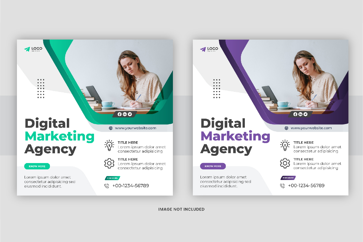 Digital marketing post template set