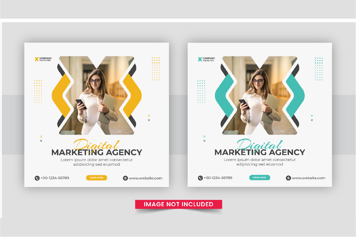 Creative digital marketing post design template layout