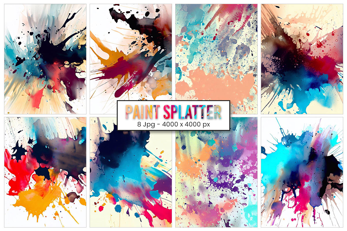 Colorful paint ink splatter background