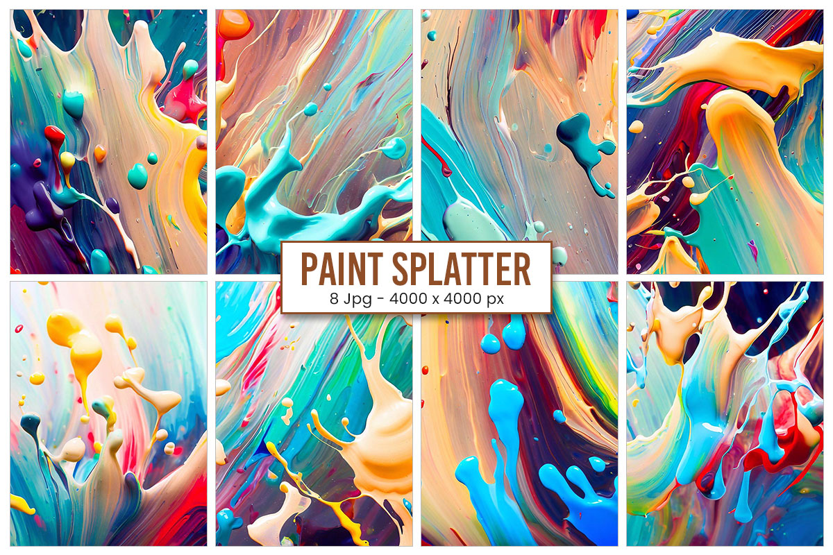 Colorful ink splashes texture background, Abstract Splatter background