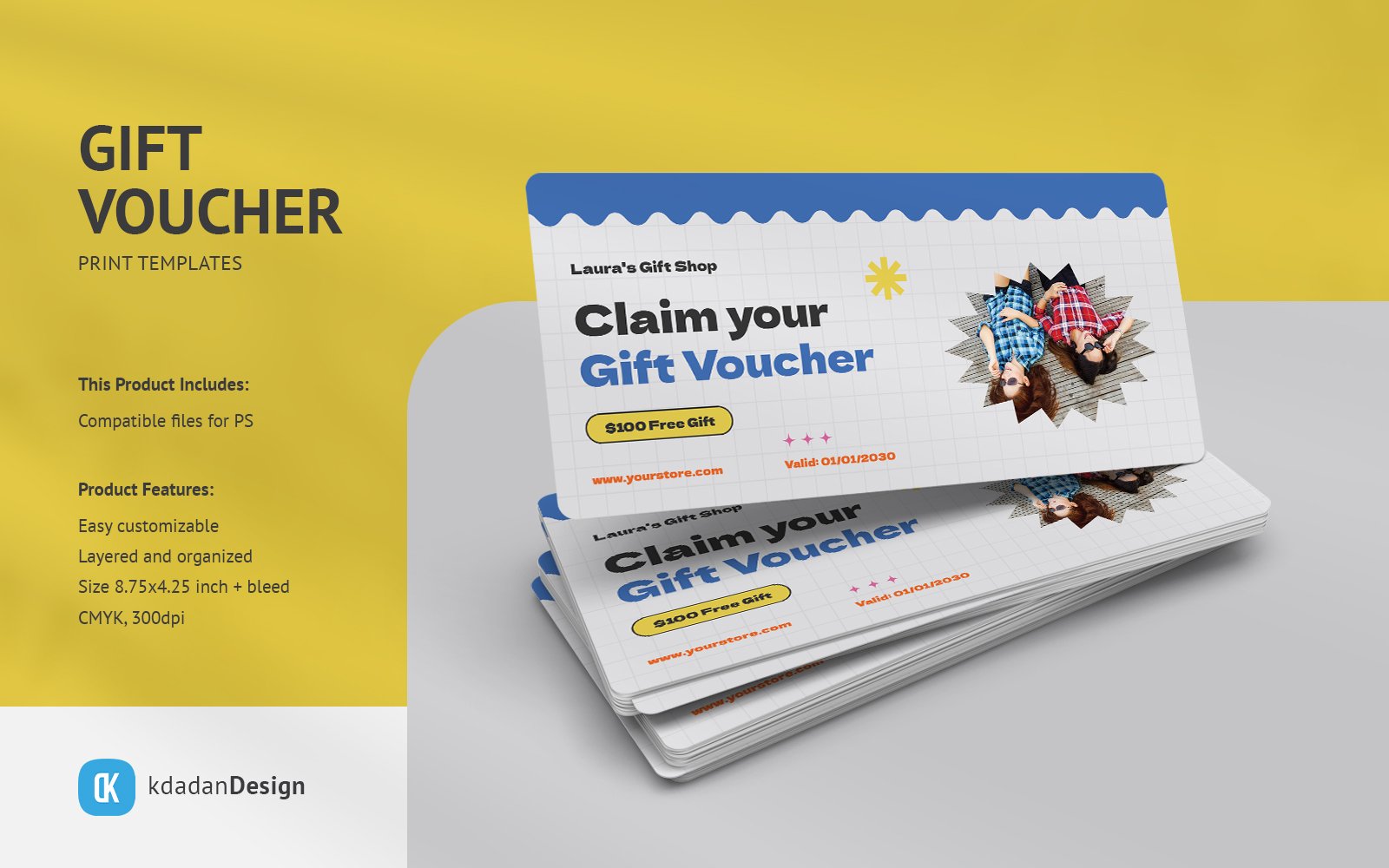 Gift Voucher PSD Templates Vol 098