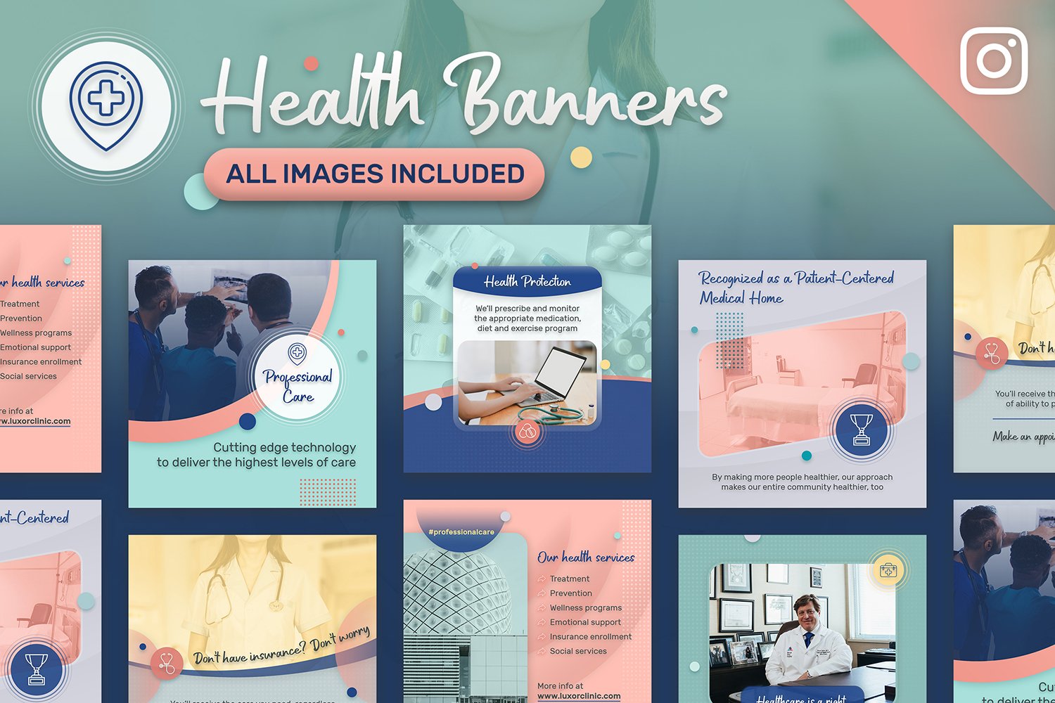 Medical Banner Templates - Instagram and Facebook