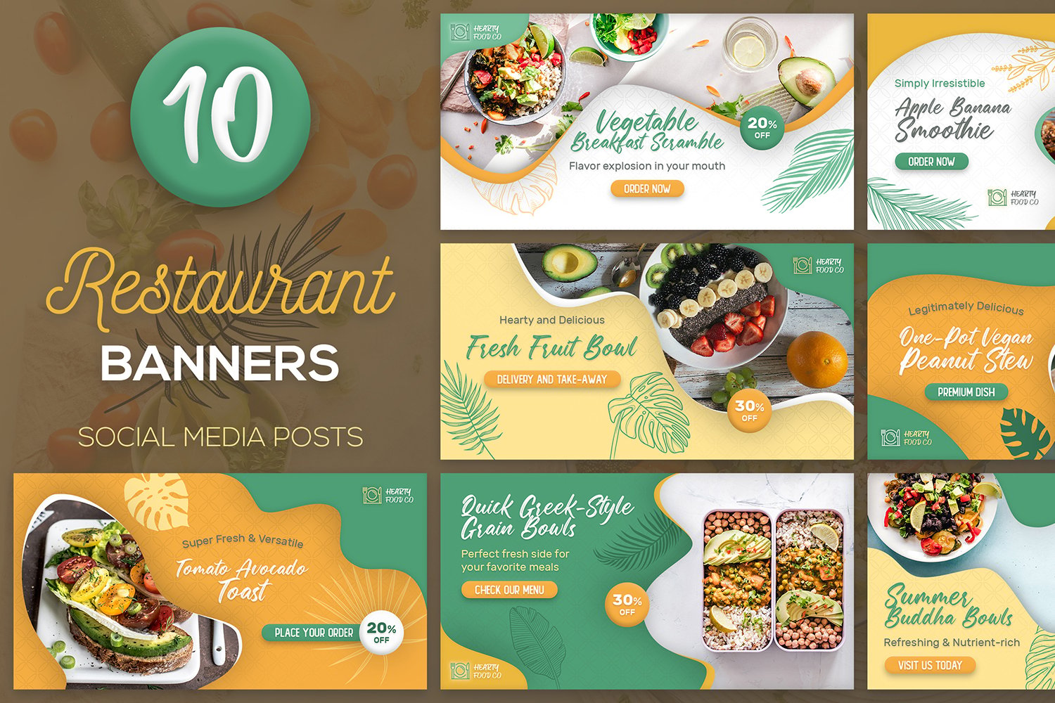 Food and Restaurant Banner Templates