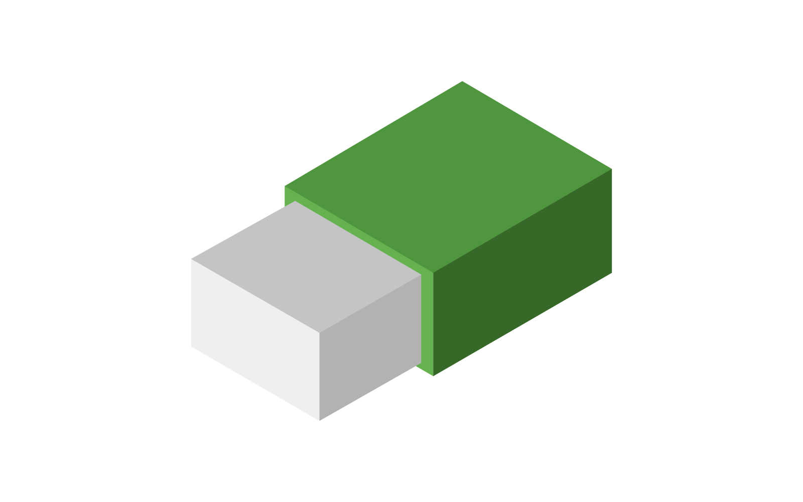 Isometric eraser on a white background