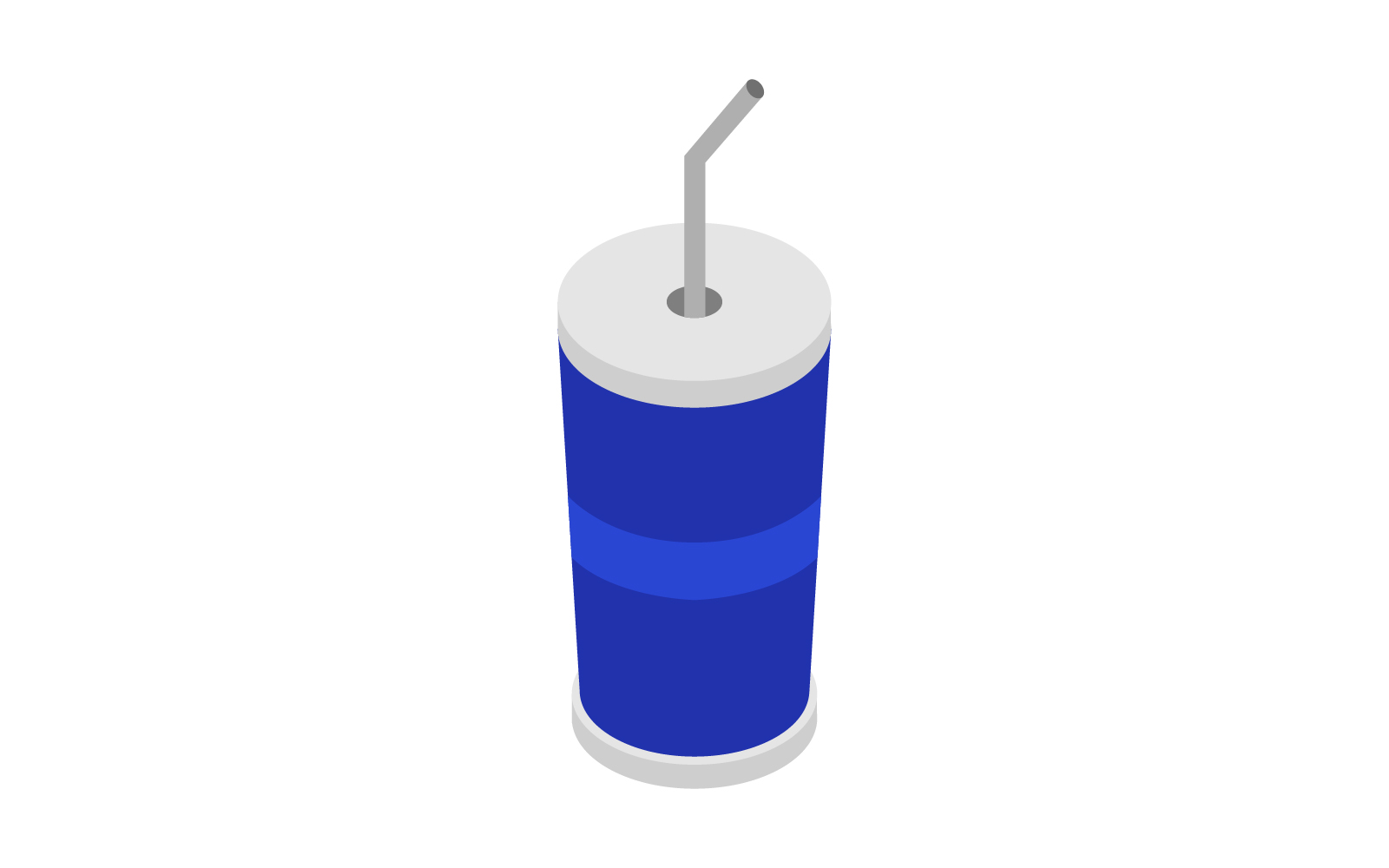 Colored isometric drink in vector on a white background