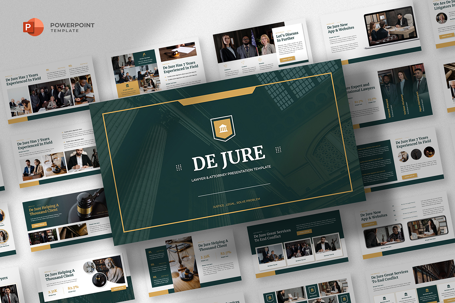 De Jure - Law Firm Powerpoint Template