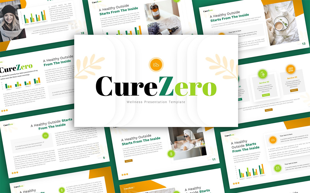 CureZero Wellness PowerPoint Presentation Template