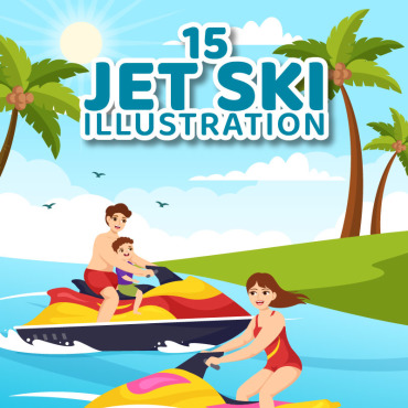 Ski Extreme Illustrations Templates 338171