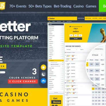 Casino Gambling Responsive Website Templates 338225