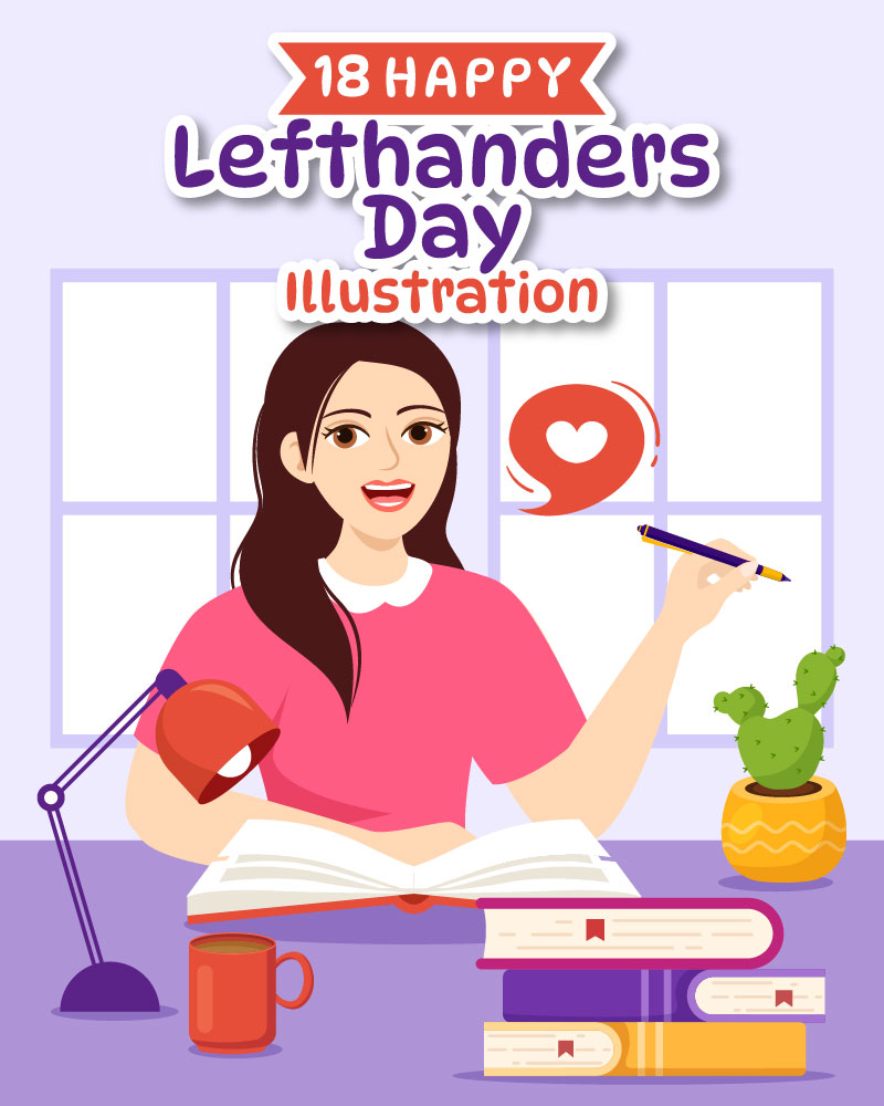 18 Happy Left Handers Day Illustration