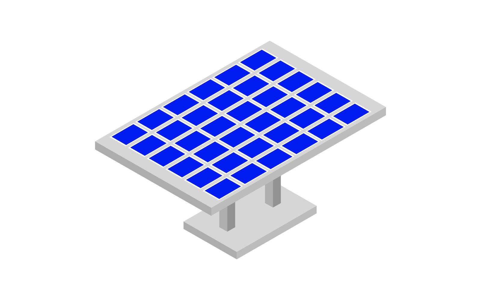 Solar panel in colorful vector on white background