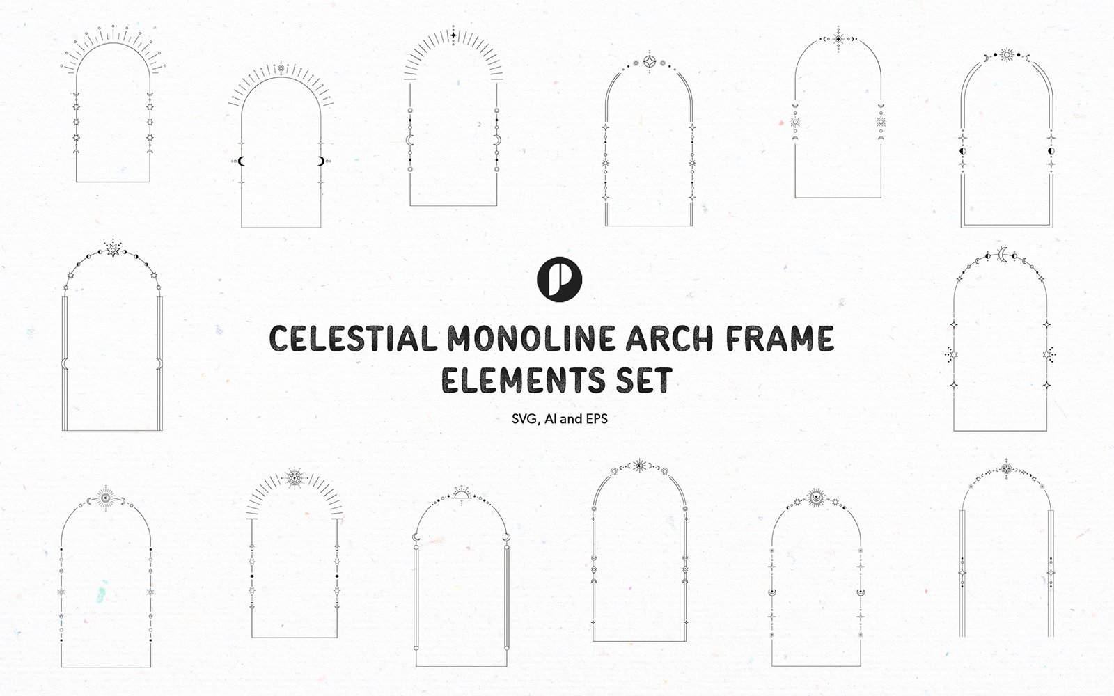 Celestial Monoline Arch Frame Elements Set