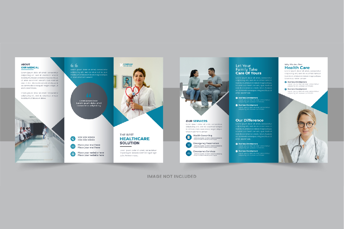 Healthcare or medical center trifold brochure