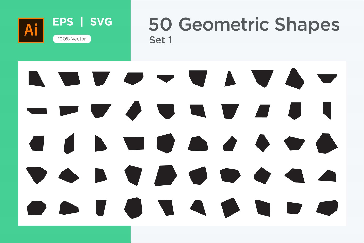 Abstract Geometric Shape set 50 V 1