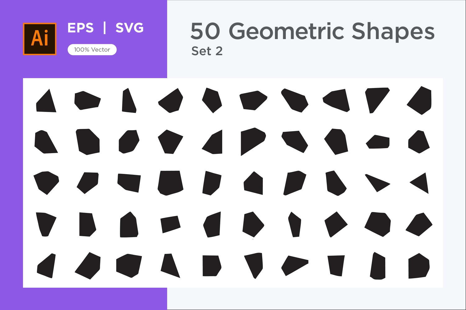 Abstract Geometric Shape set 50 V 2