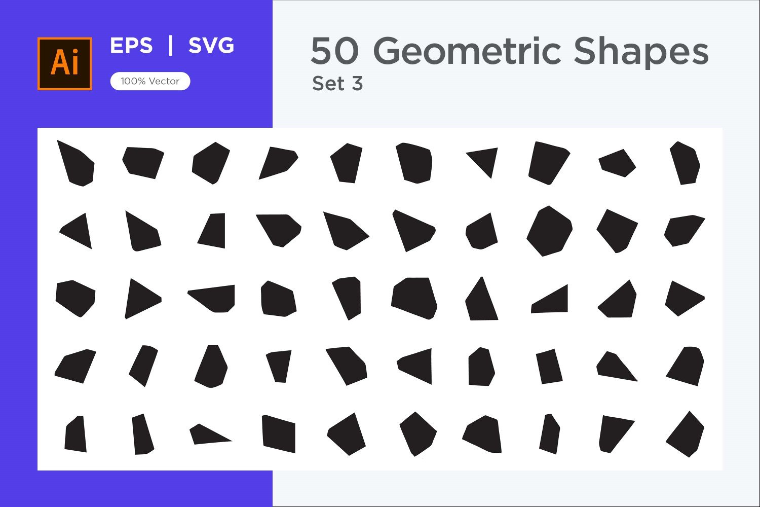 Abstract Geometric Shape set 50 V 3