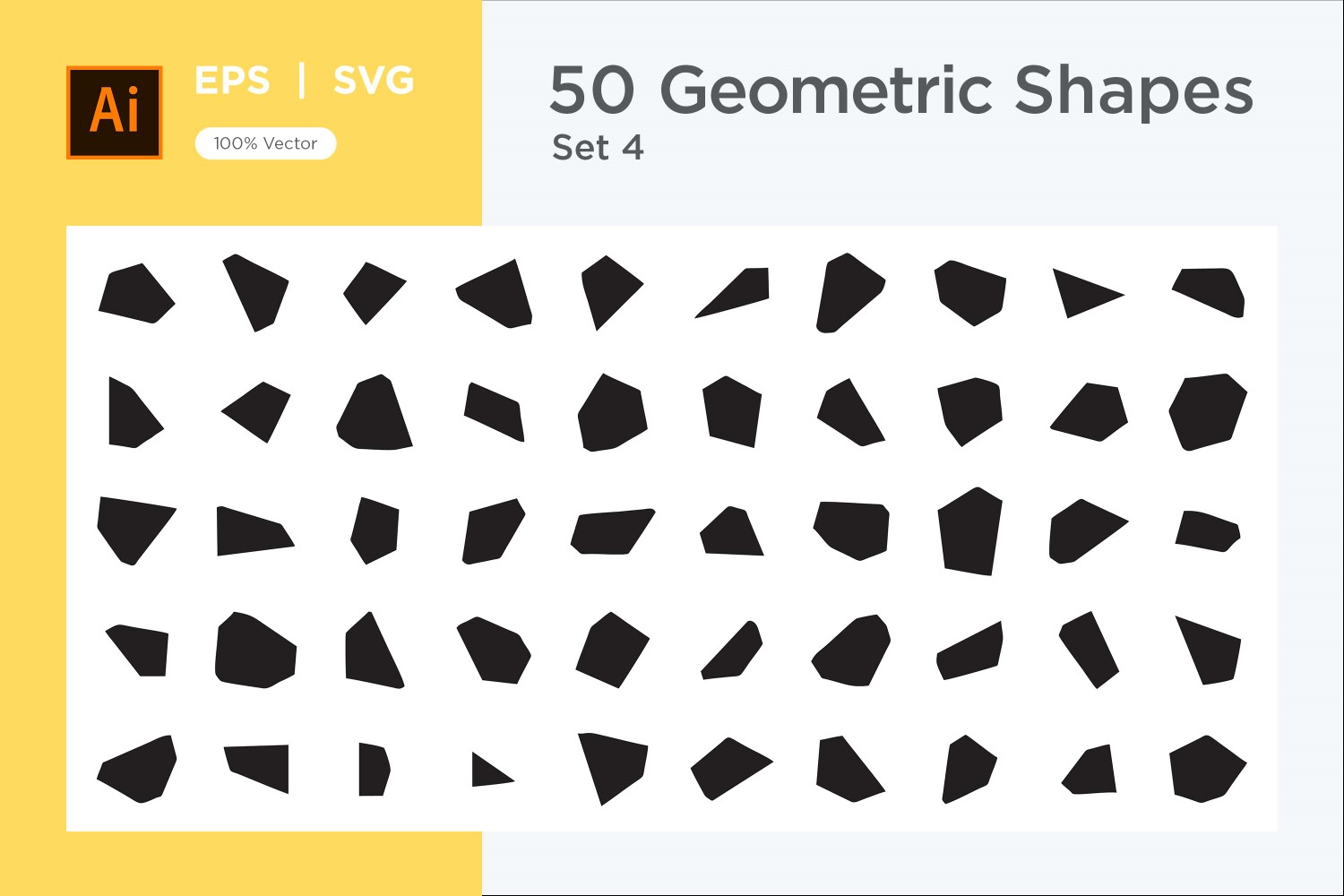 Abstract Geometric Shape set 50 V 4