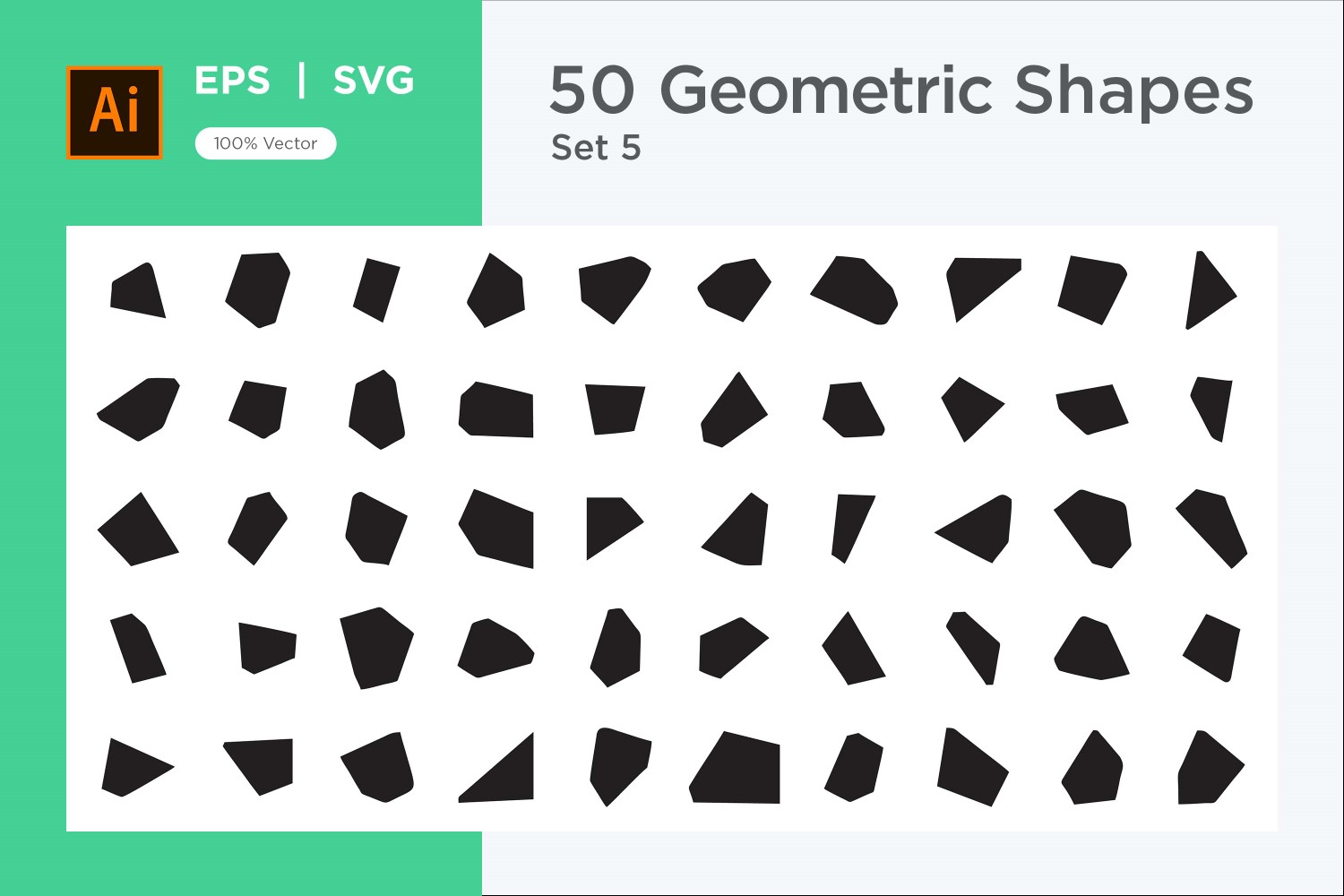 Abstract Geometric Shape set 50 V 5